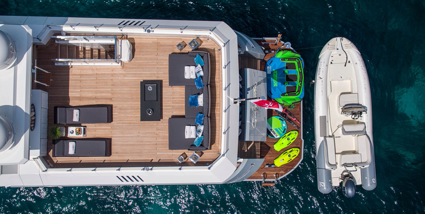 Aboard CINQUANTA-50 a 116ft (35.5m) luxury motor yacht for Charter available with Fraser Yachts, built by ADMIRAL YACHTS in 2014