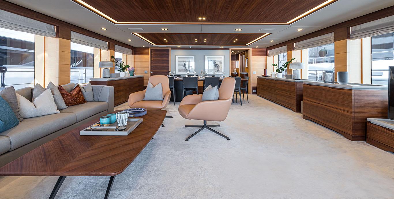 Aboard BOMBAY a 163ft (49.92m) luxury motor yacht , built by BENETTI in 2016