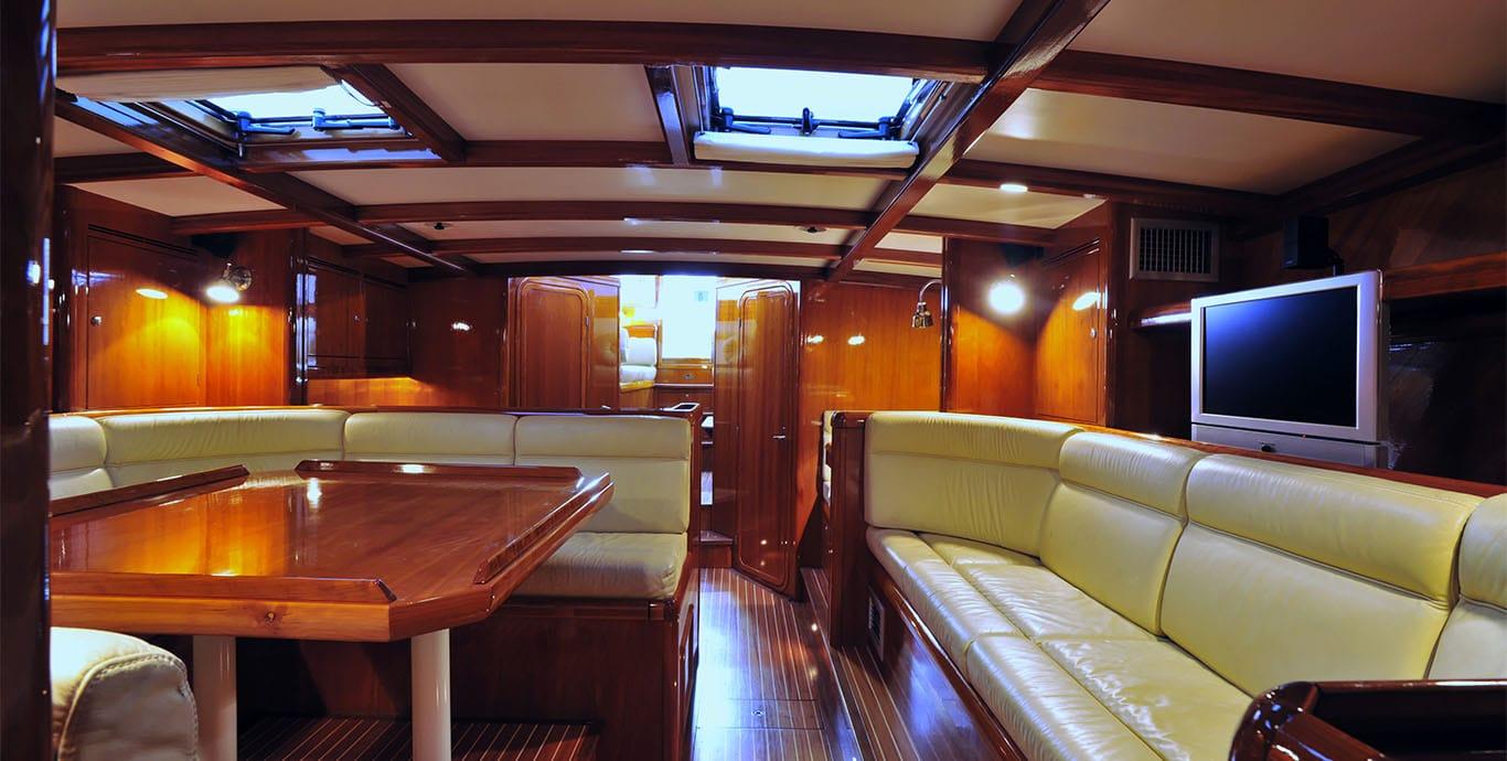 Aboard CHELIACAROCA a 65ft (20m) luxury sailing yacht , built by HENZE YACHTS GERMANY in 2002