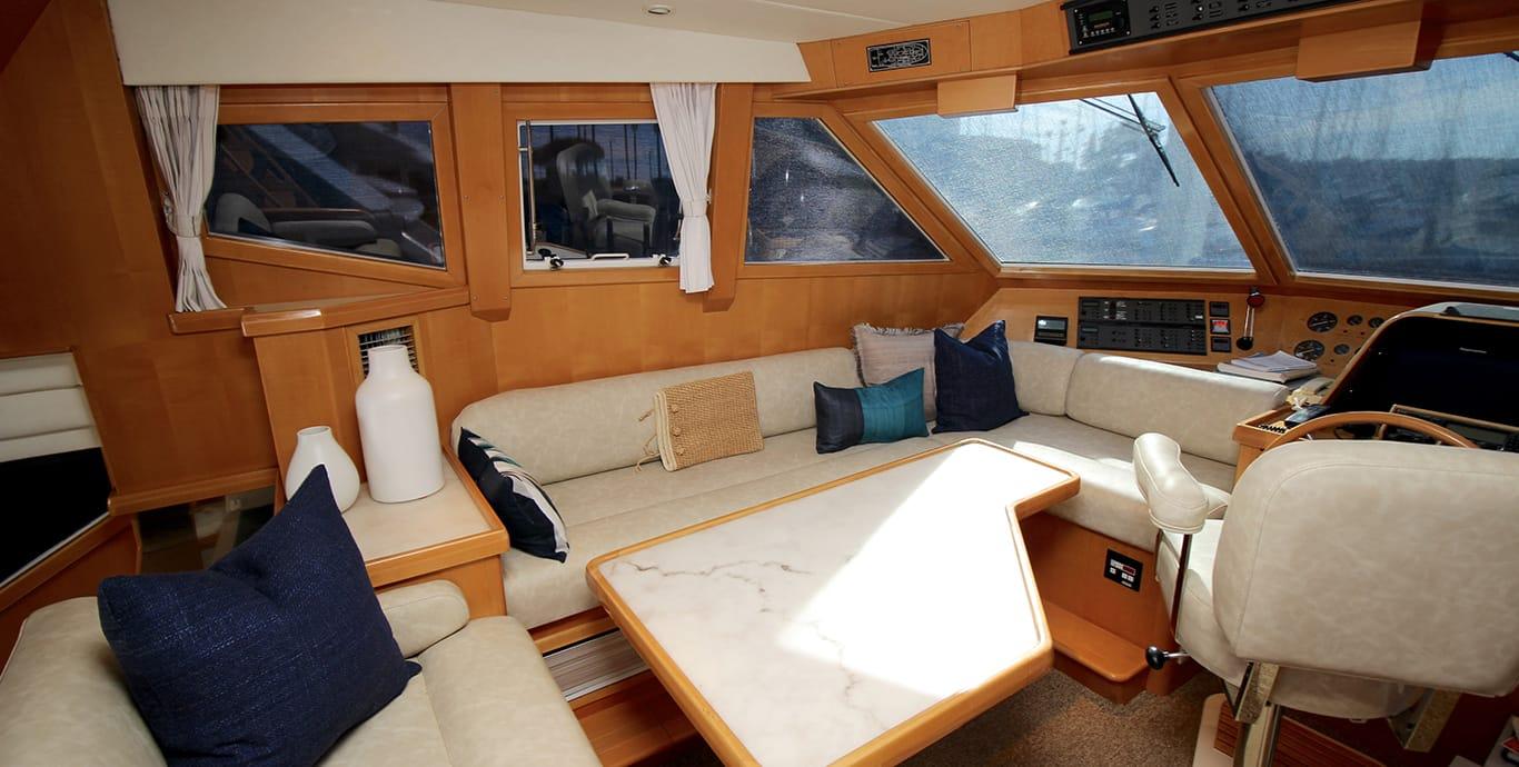 Aboard CABERNET a 57ft (17.37m) luxury motor yacht , built by MCKINNA in 1998