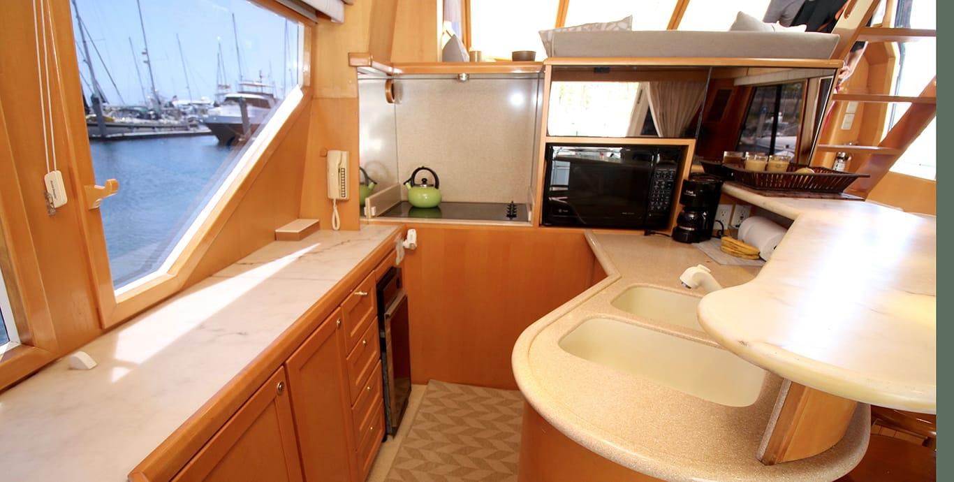 Aboard CABERNET a 57ft (17.37m) luxury motor yacht , built by MCKINNA in 1998