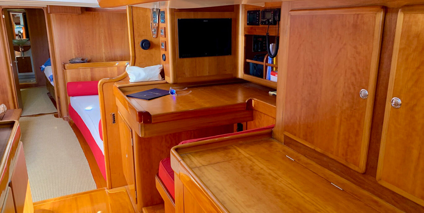 Aboard HEROINA a 73ft (22.53m) luxury sailing yacht for Sale available with Fraser Yachts, built by ASTILLEROS SARMIENTO in 1993