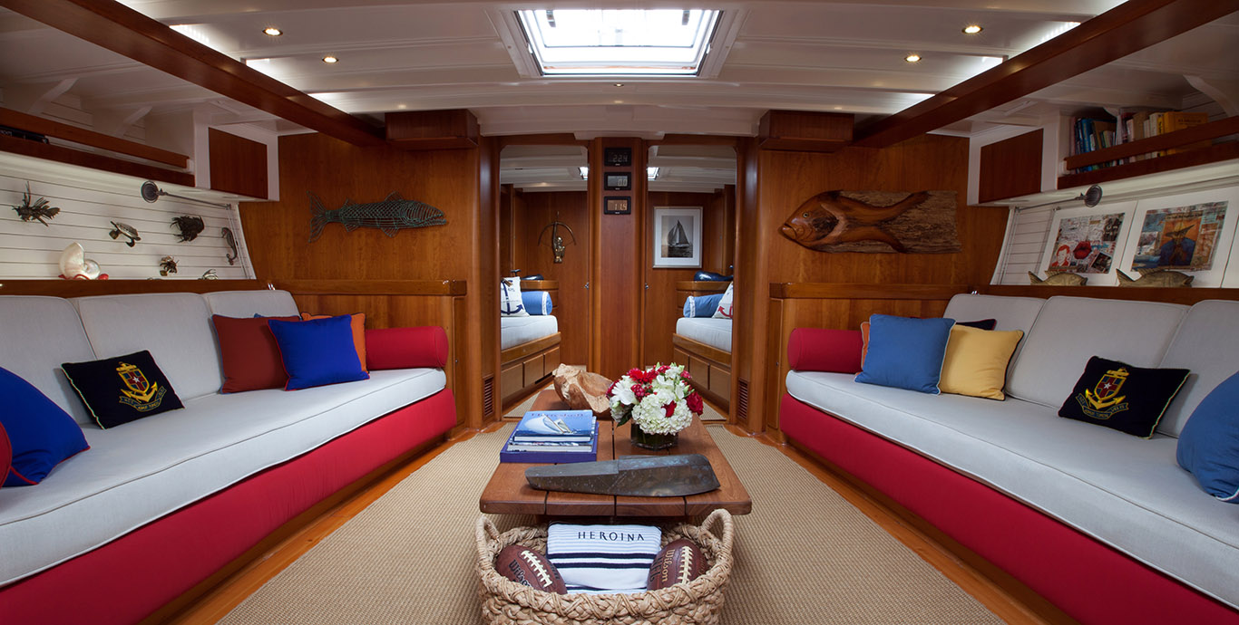 Aboard HEROINA a 73ft (22.53m) luxury sailing yacht for Sale available with Fraser Yachts, built by ASTILLEROS SARMIENTO in 1993