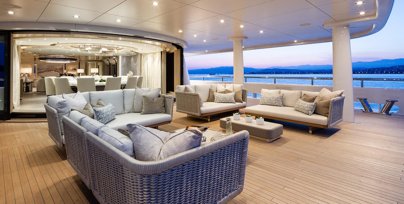 Aboard NENINKA a 221ft (67.6m) luxury motor yacht , built by AMELS in 2019