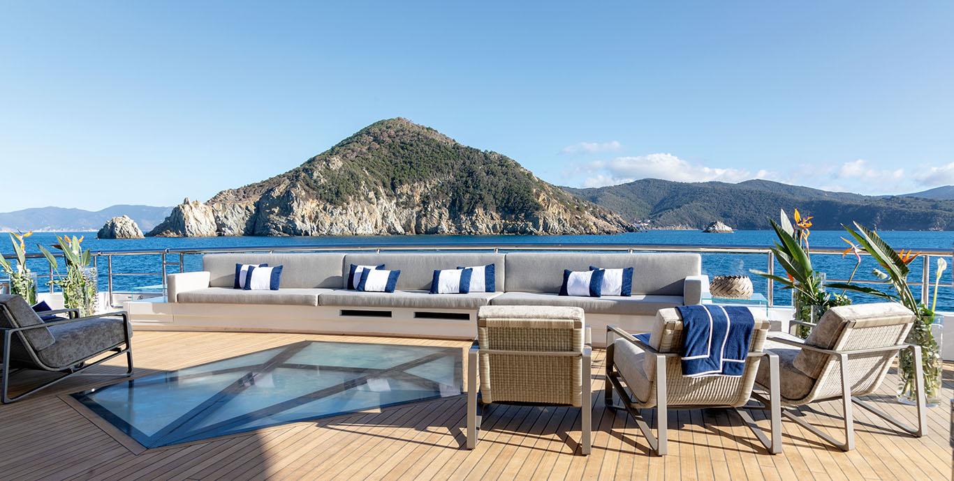 Aboard LUMINOSITY a 353ft (107.6m) luxury motor yacht , built by BENETTI in 2020
