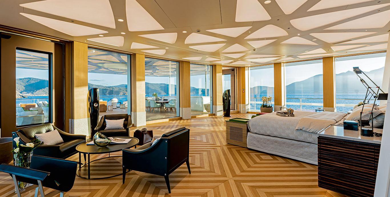 Aboard LUMINOSITY a 353ft (107.6m) luxury motor yacht , built by BENETTI in 2020