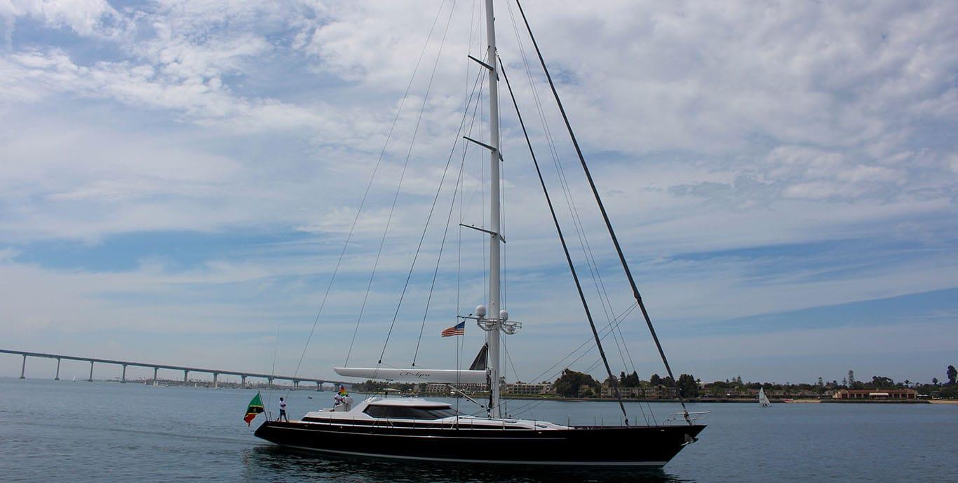 Aboard ECLIPSE a 106ft (32.45m) luxury sailing yacht , built by ALLOY YACHTS in 1991