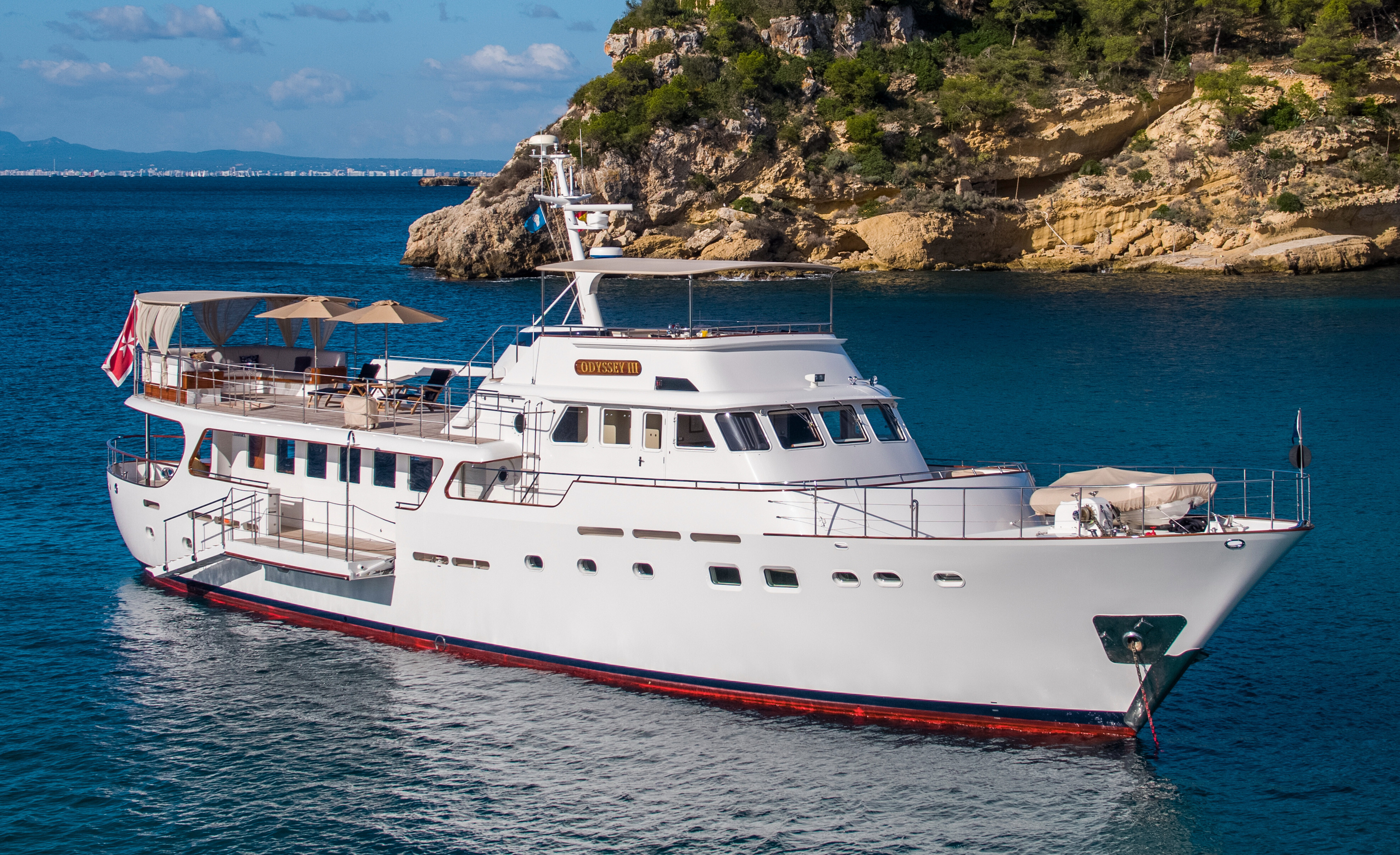 Aboard ODYSSEY III a 108ft (33m) luxury motor yacht , built by BENETTI in 1967