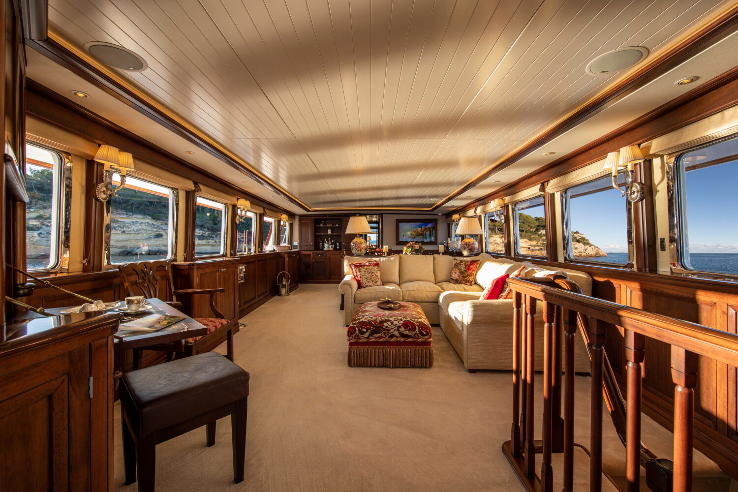 Aboard ODYSSEY III a 108ft (33m) luxury motor yacht , built by BENETTI in 1967