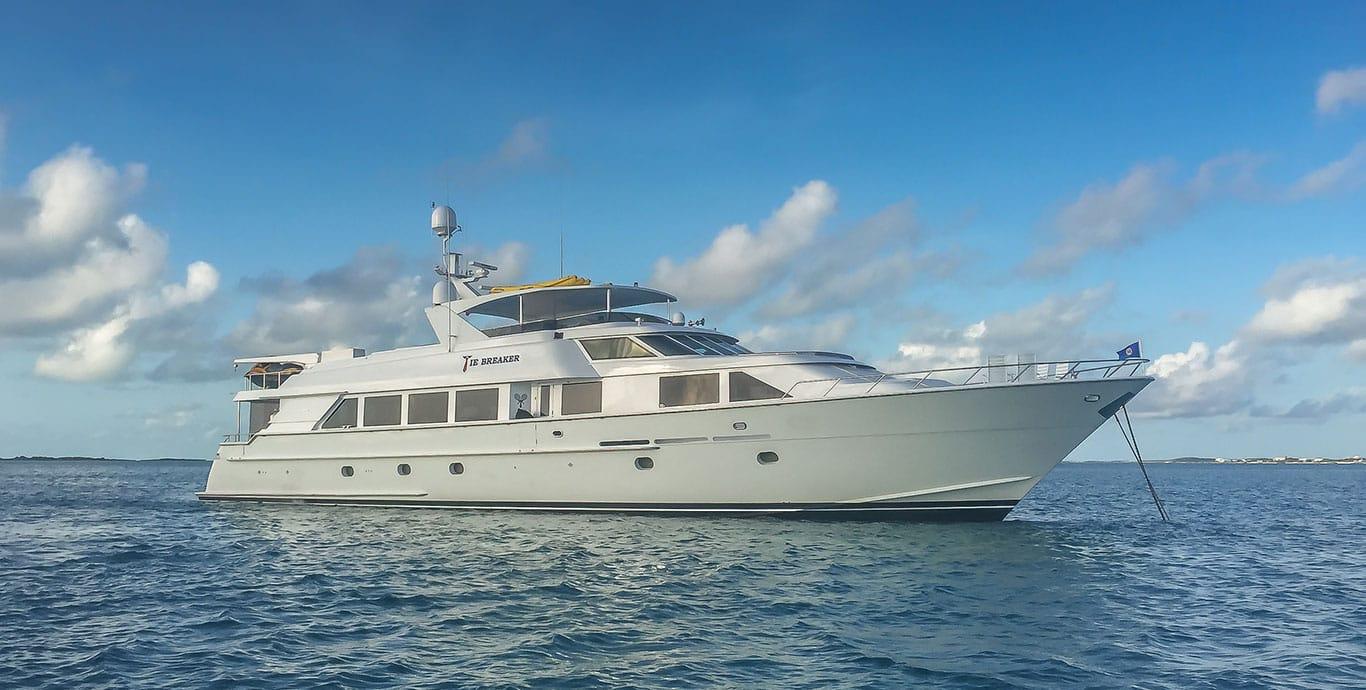 Aboard MEMORY MAKER a 110ft (33.53m) luxury motor yacht , built by HATTERAS in 1997