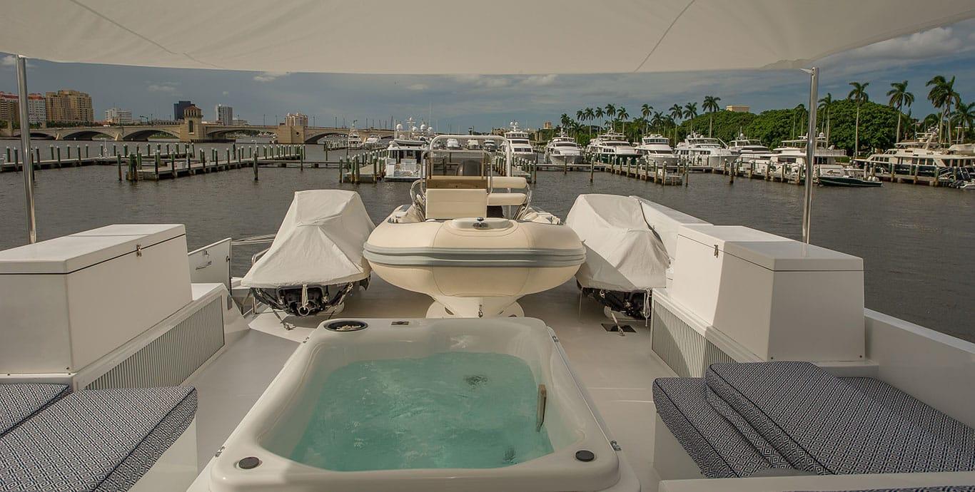 Aboard MEMORY MAKER a 110ft (33.53m) luxury motor yacht , built by HATTERAS in 1997
