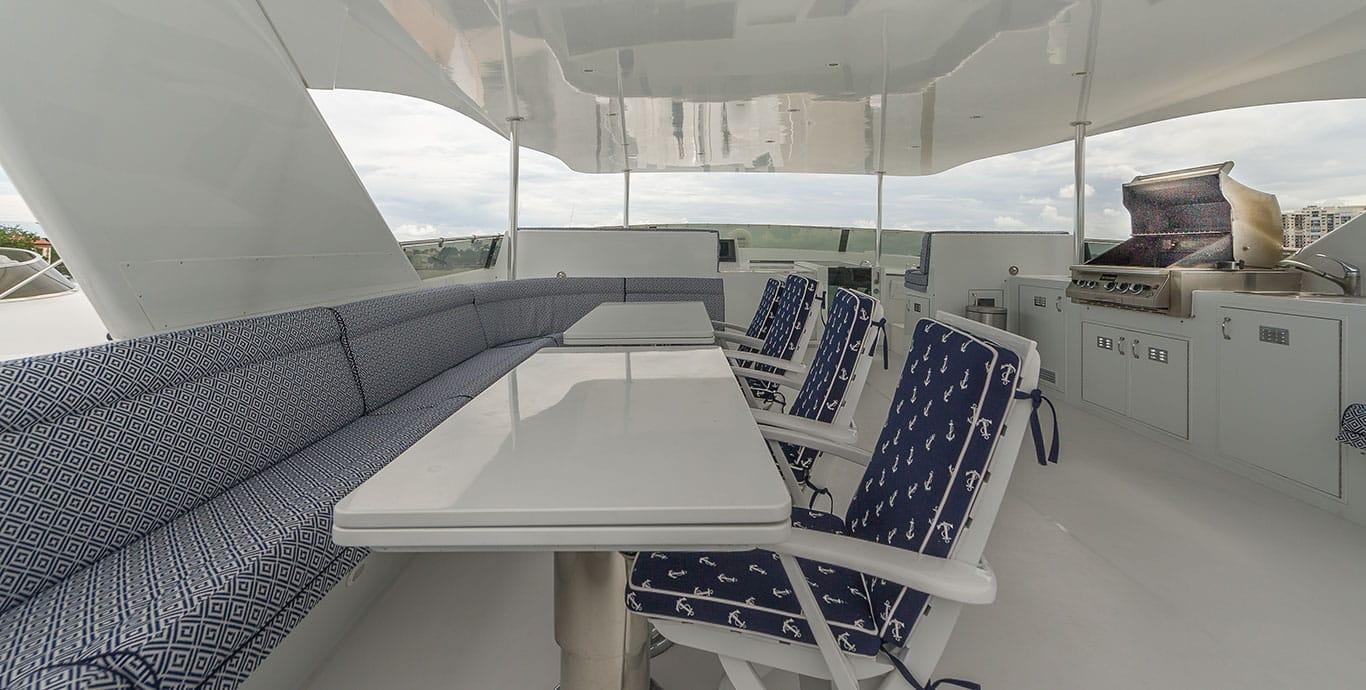 Aboard MEMORY MAKER a 110ft (33.53m) luxury motor yacht , built by HATTERAS in 1997