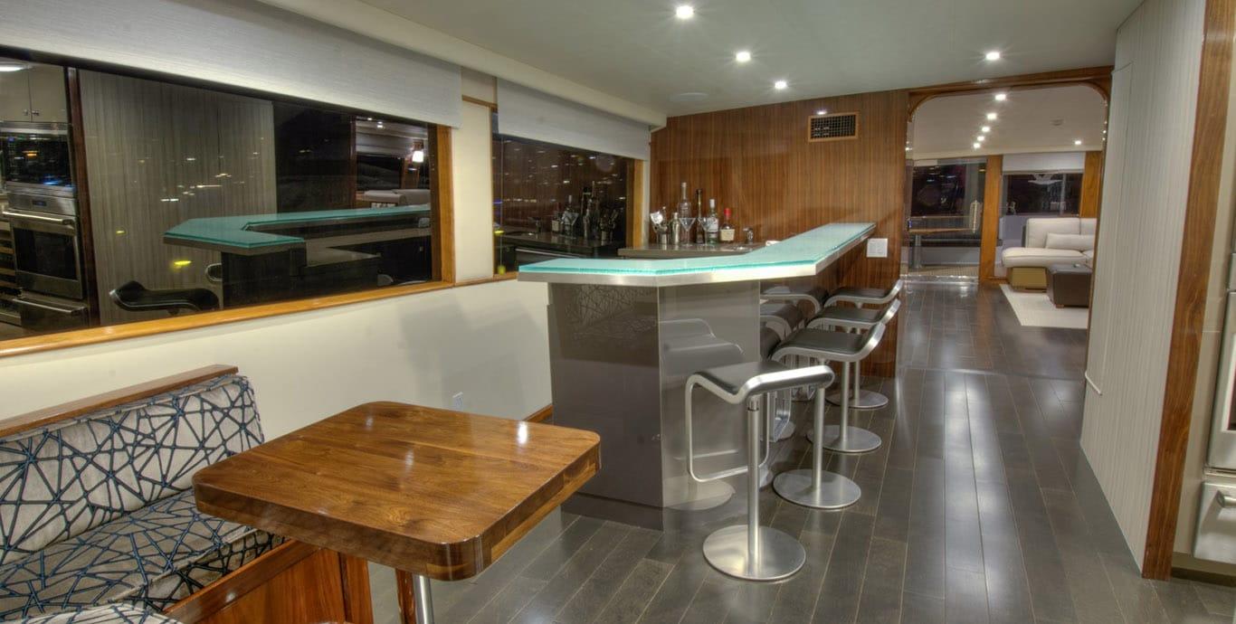 Aboard EL REY a 112ft (34.14m) luxury motor yacht , built by DEEP SEA MARINE in 1987