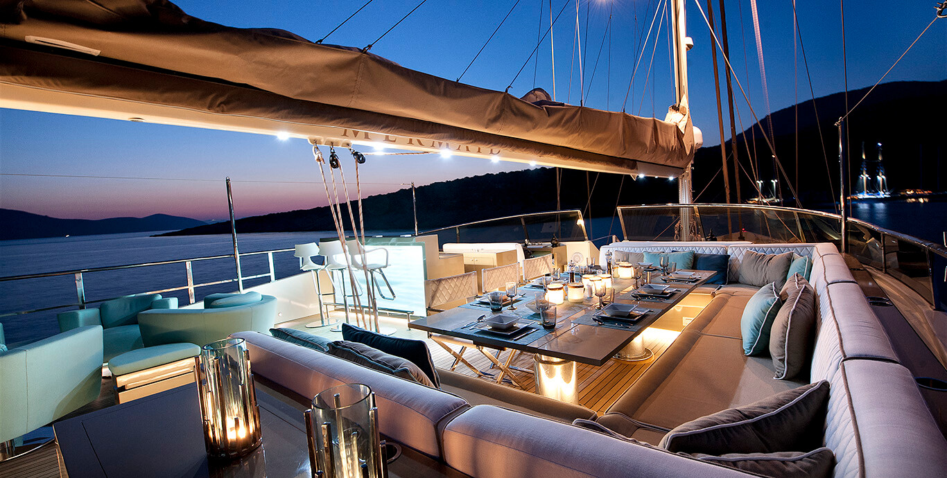 Aboard MERMAID a 110ft (33.7m) luxury sailing yacht for Sale available with Fraser Yachts, built by CAVUSOGLU SHIPYARD in 2009
