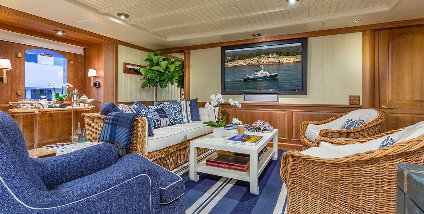 Aboard GLACIAL BEAR a 129ft (39.6m) luxury motor yacht , built by BROOKE MARINE in 1993
