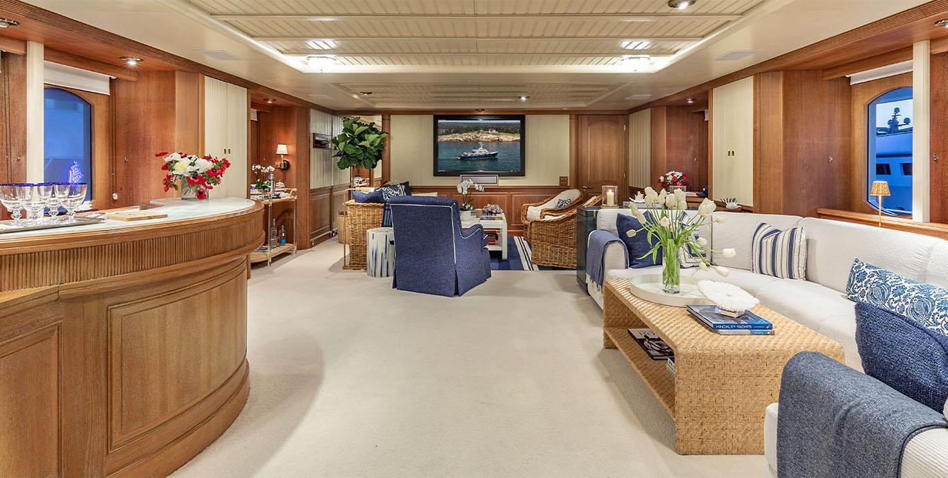 Aboard GLACIAL BEAR a 129ft (39.6m) luxury motor yacht , built by BROOKE MARINE in 1993