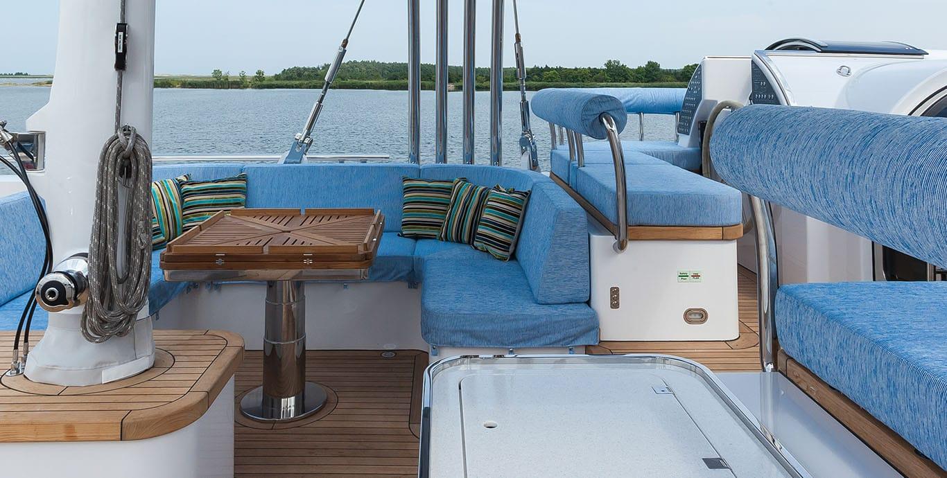 Aboard LUNAR a ft (35.5m) luxury sailing yacht , built by CONRAD SHIPYARD in 2013