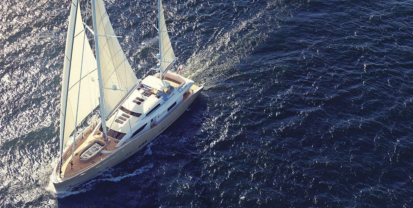 Aboard LUNAR a ft (35.5m) luxury sailing yacht , built by CONRAD SHIPYARD in 2013