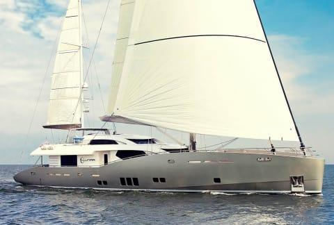 Aboard LUNAR a ft (35.5m) luxury sailing yacht , built by CONRAD SHIPYARD in 2013