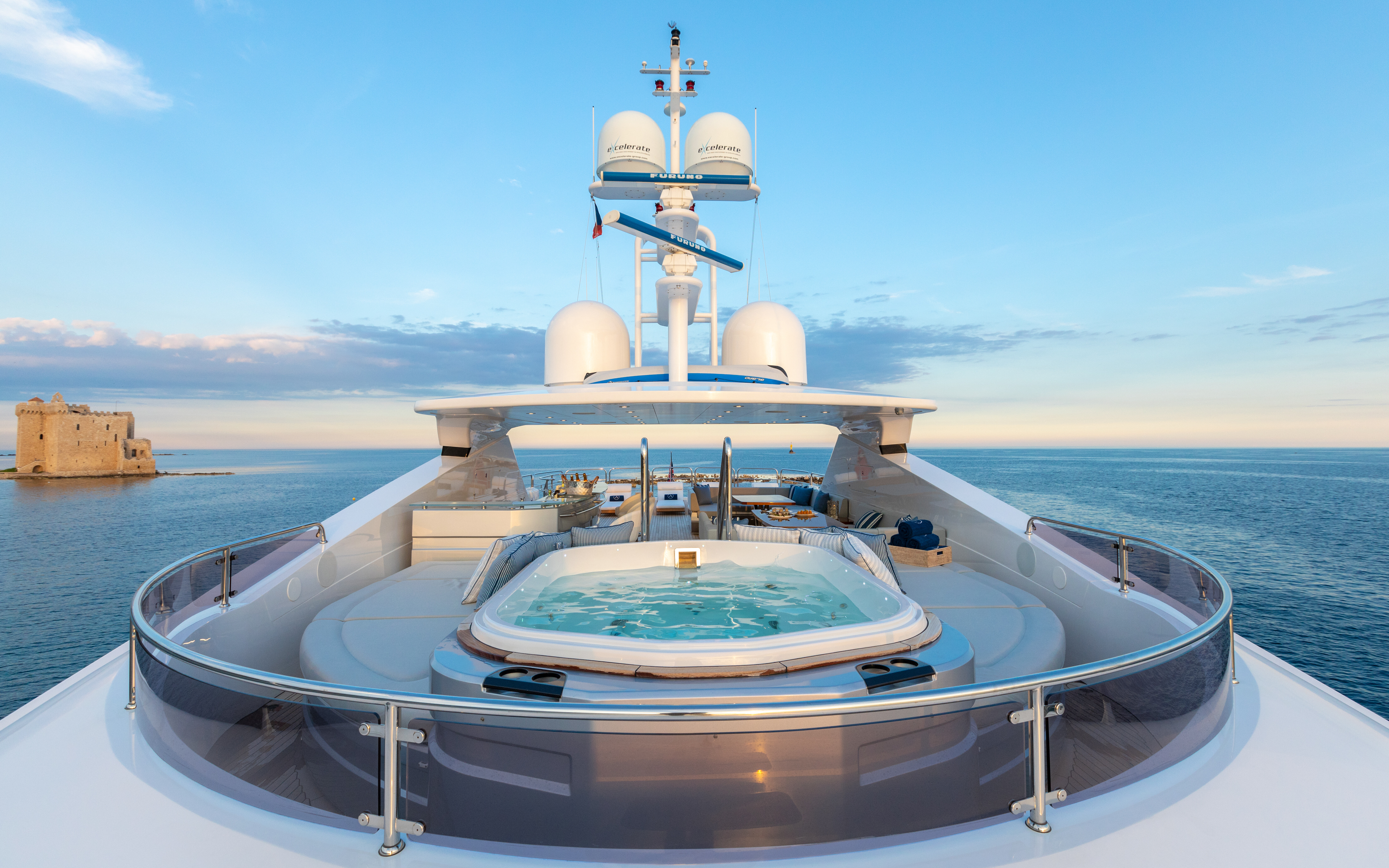 Aboard ARADOS a 155ft (47.24m) luxury motor yacht , built by SUNSEEKER in 2014