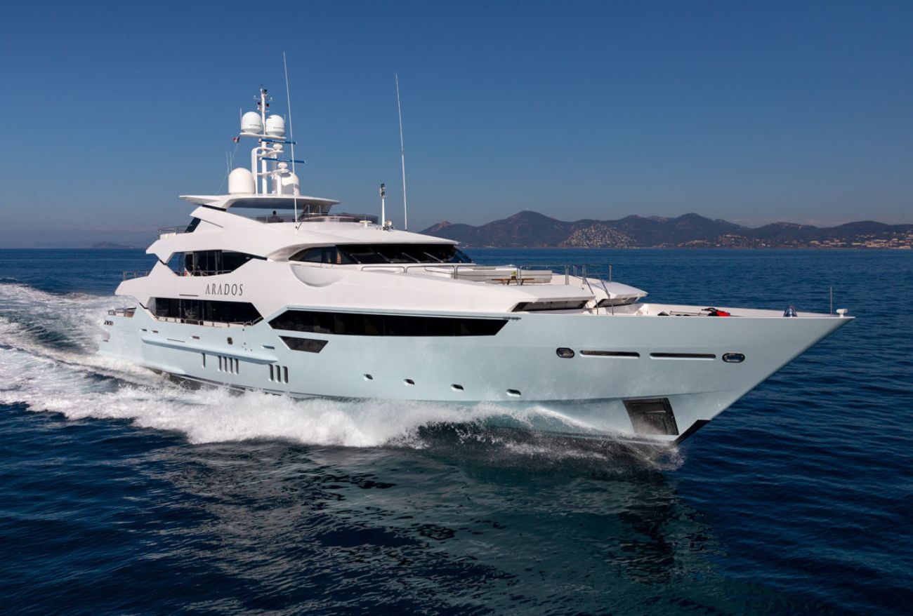 Aboard ARADOS a 155ft (47.24m) luxury motor yacht , built by SUNSEEKER in 2014