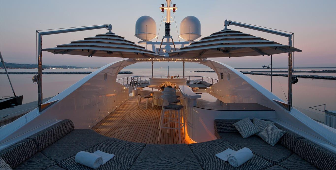 Aboard AZIZA a 134ft (41m) luxury motor yacht , built by ISA in 2013