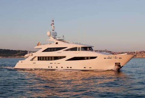 Aboard AZIZA a 134ft (41m) luxury motor yacht , built by ISA in 2013
