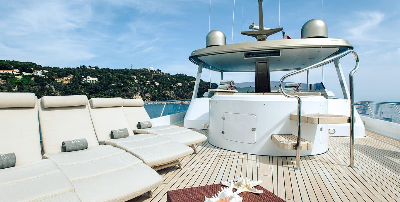 Aboard BACHATA QUEEN a 113ft (34.7m) luxury motor yacht , built by CODECASA in 1992