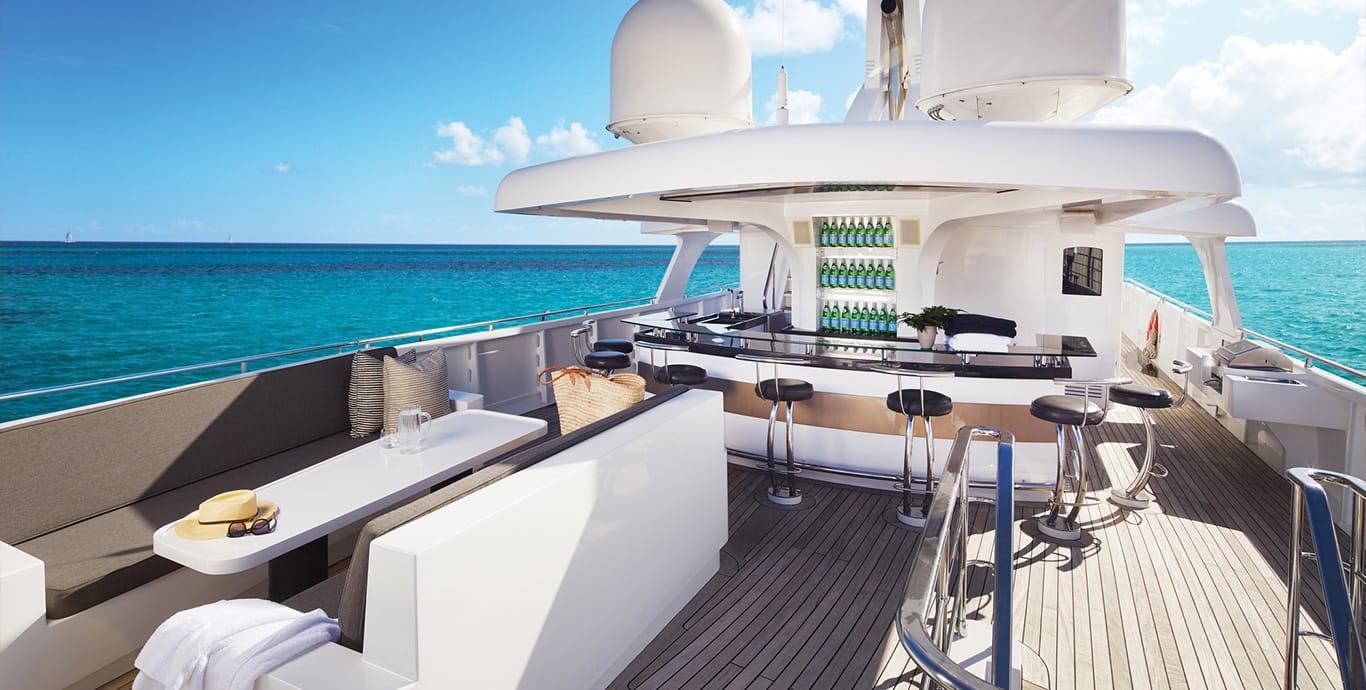 Aboard MONSY a 137ft (41.85m) luxury motor yacht , built by CUSTOM BUILT in 1964