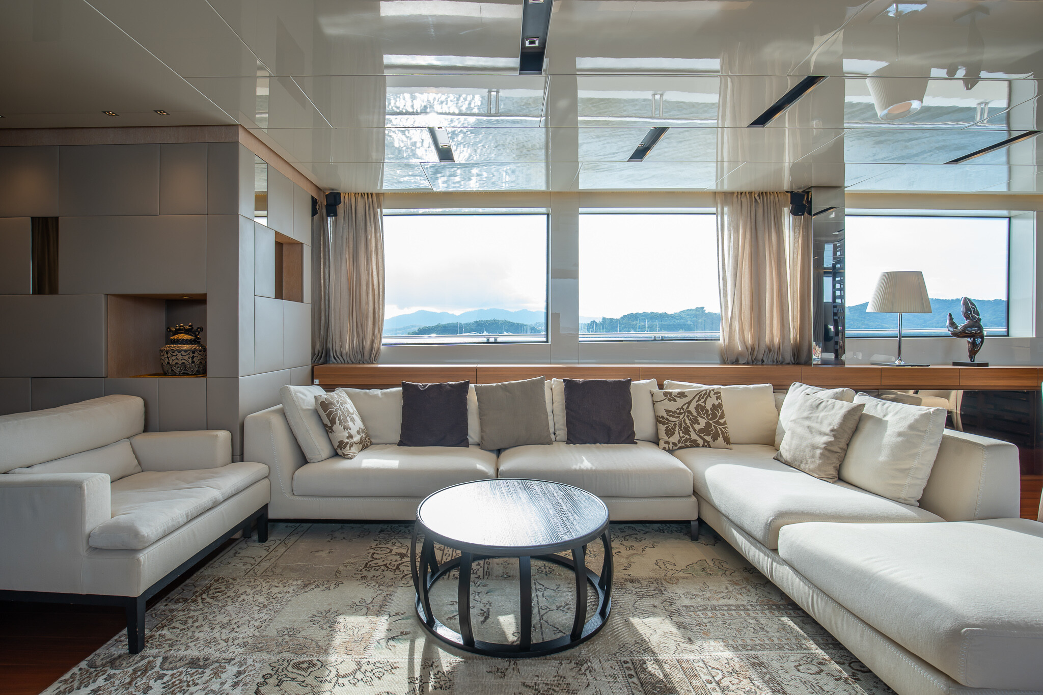 Aboard INDIGO a 101ft (31.07m) luxury motor yacht , built by SANLORENZO in 2012