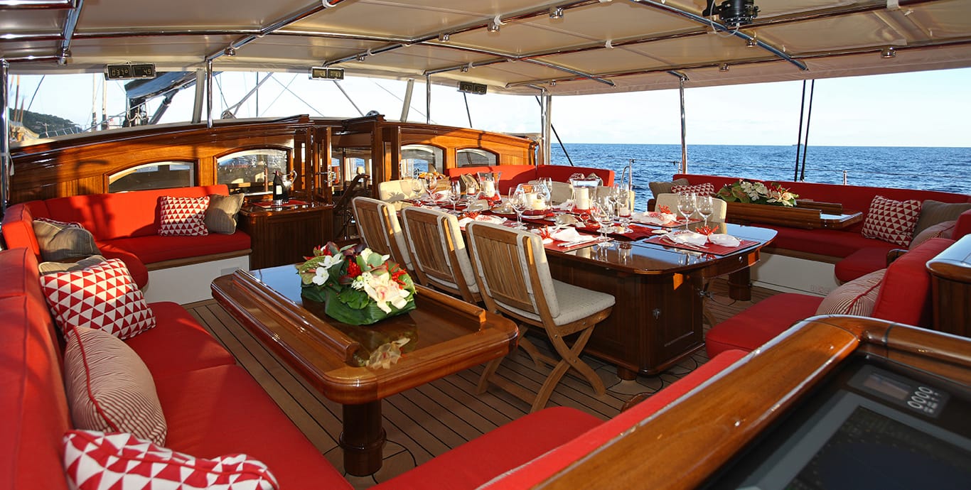 Aboard MARIE a 179ft (54.6m) luxury sailing yacht for Charter available with Fraser Yachts, built by VITTERS in 2010
