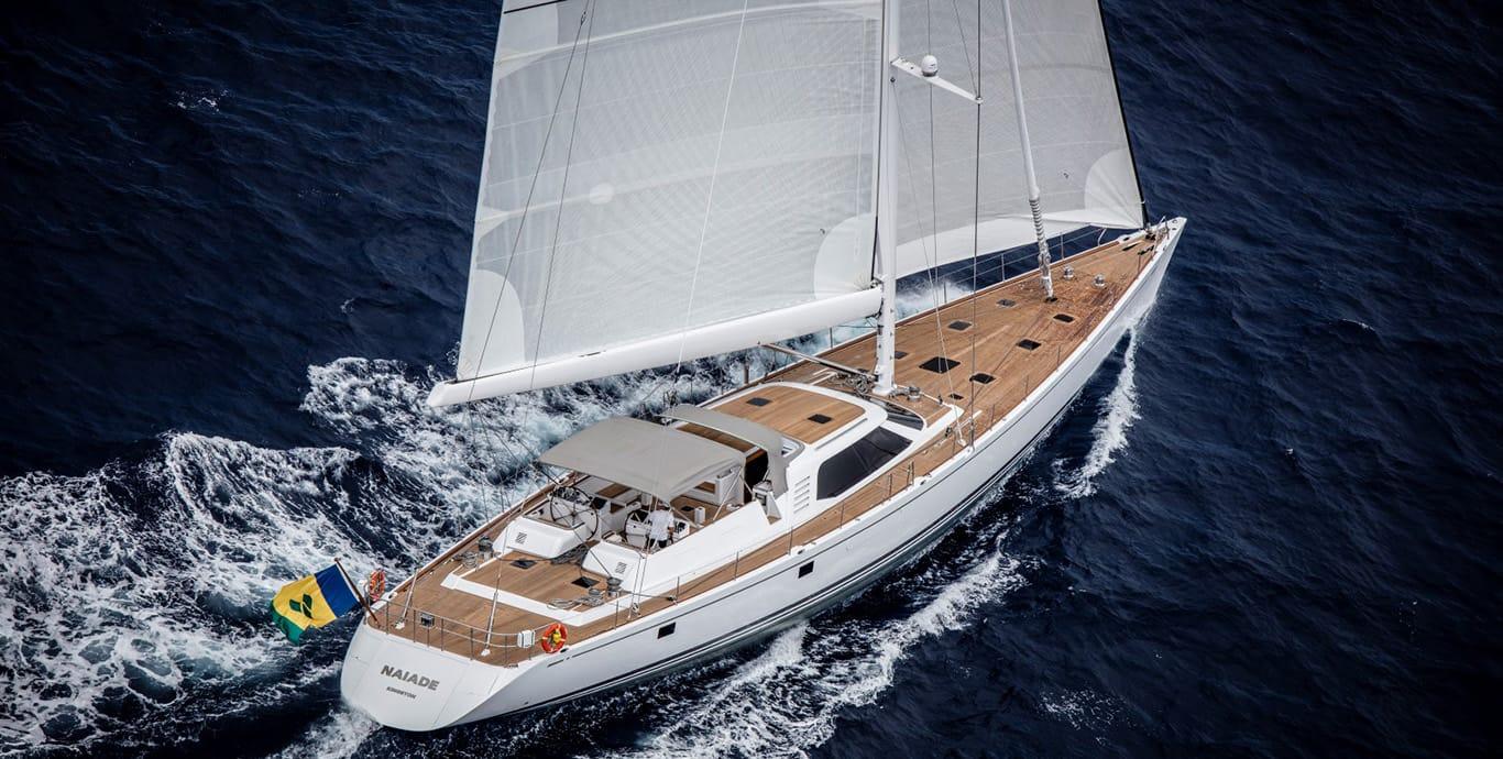 Aboard PAULINE AF SKANOR a 112ft (34.34m) luxury sailing yacht , built by NAUTOR’S SWAN in 2003