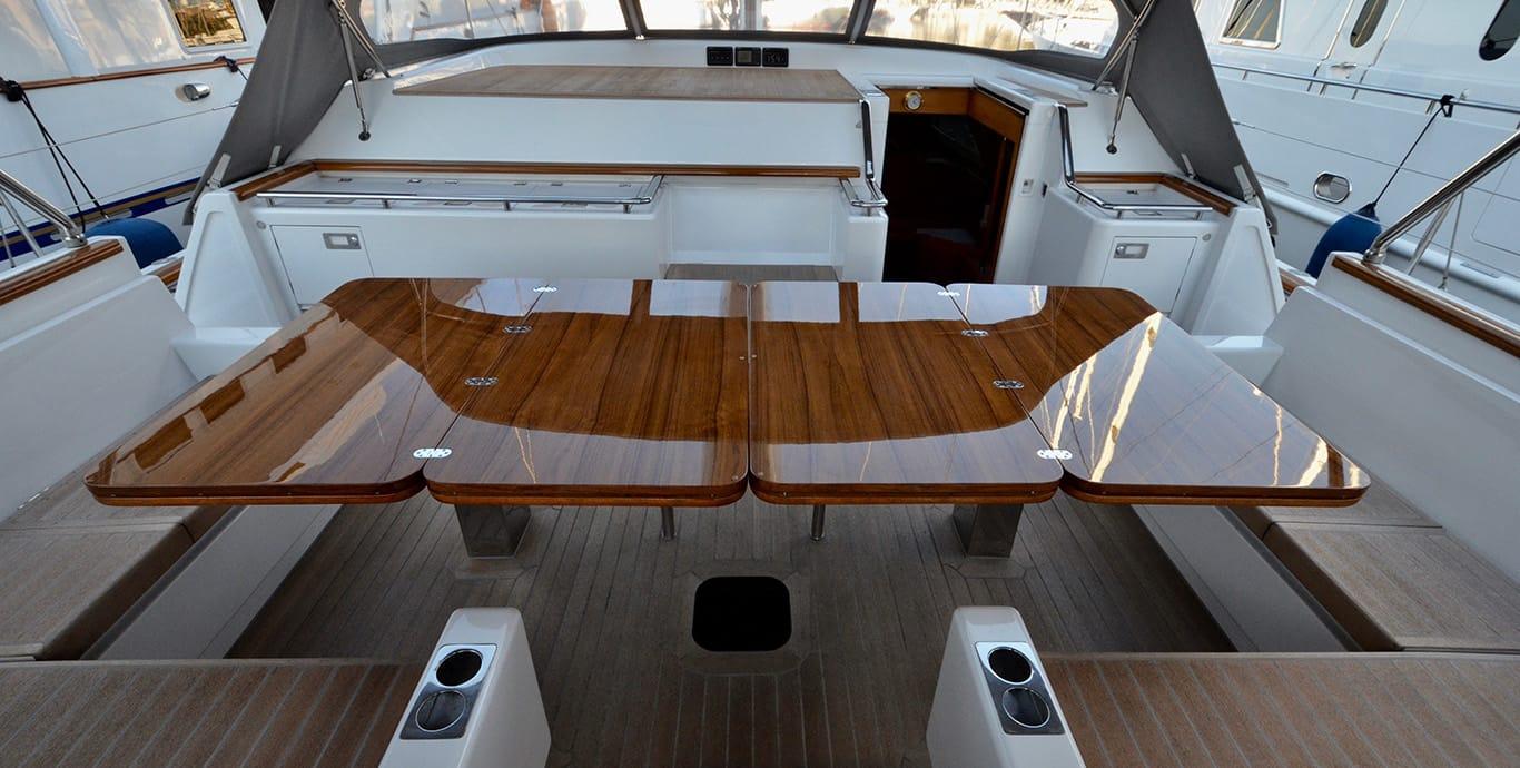 Aboard PAULINE AF SKANOR a 112ft (34.34m) luxury sailing yacht , built by NAUTOR’S SWAN in 2003