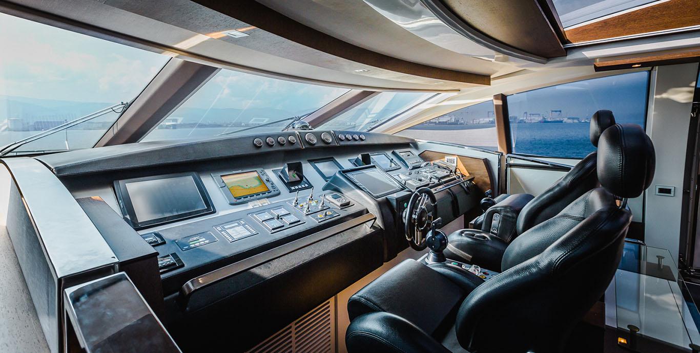 Aboard SHU SHE a 101ft (30.94m) luxury motor yacht , built by AZIMUT in 2009