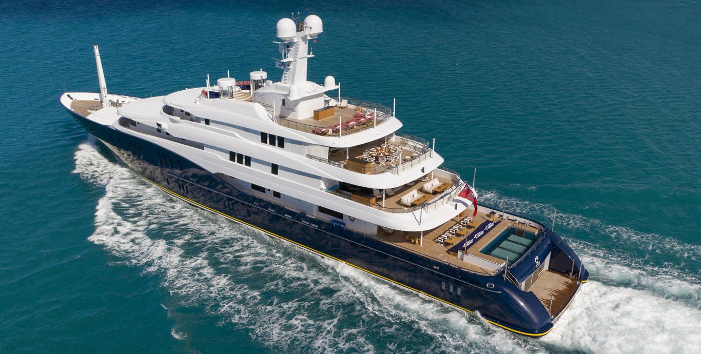 Aboard HBC a 281ft (85.65m) luxury motor yacht , built by ABEKING & RASMUSSEN in 2009