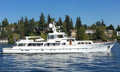 Aboard MARYBELLE a 132ft (40.26m) luxury motor yacht , built by FEADSHIP in 1970
