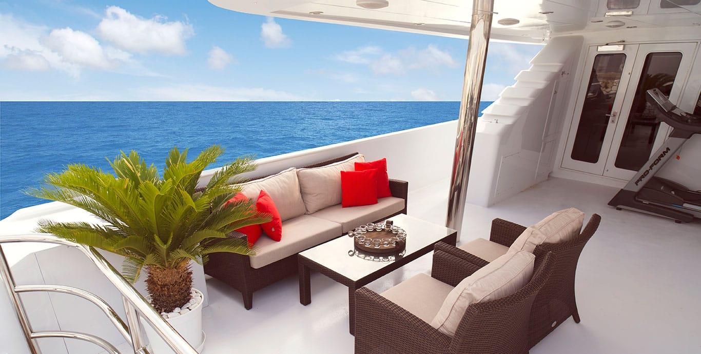 Aboard DESTINY a 130ft (39.62m) luxury motor yacht , built by BROWARD in 1992