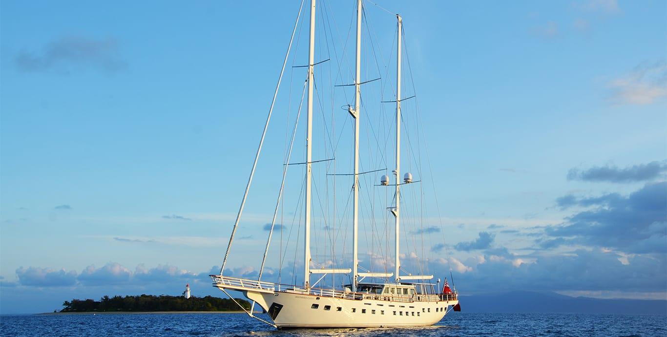 Aboard SOUTHERN CLOUD a 130ft (39.7m) luxury sailing yacht , built by FAENOE in 1990