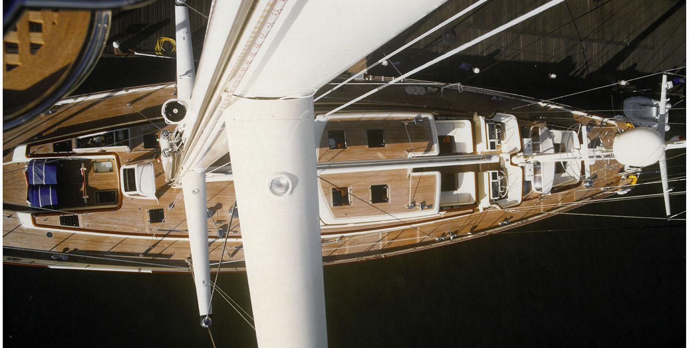 Aboard ANAKENA a 132ft (40.3m) luxury sailing yacht , built by ROYAL HUISMAN in 1996