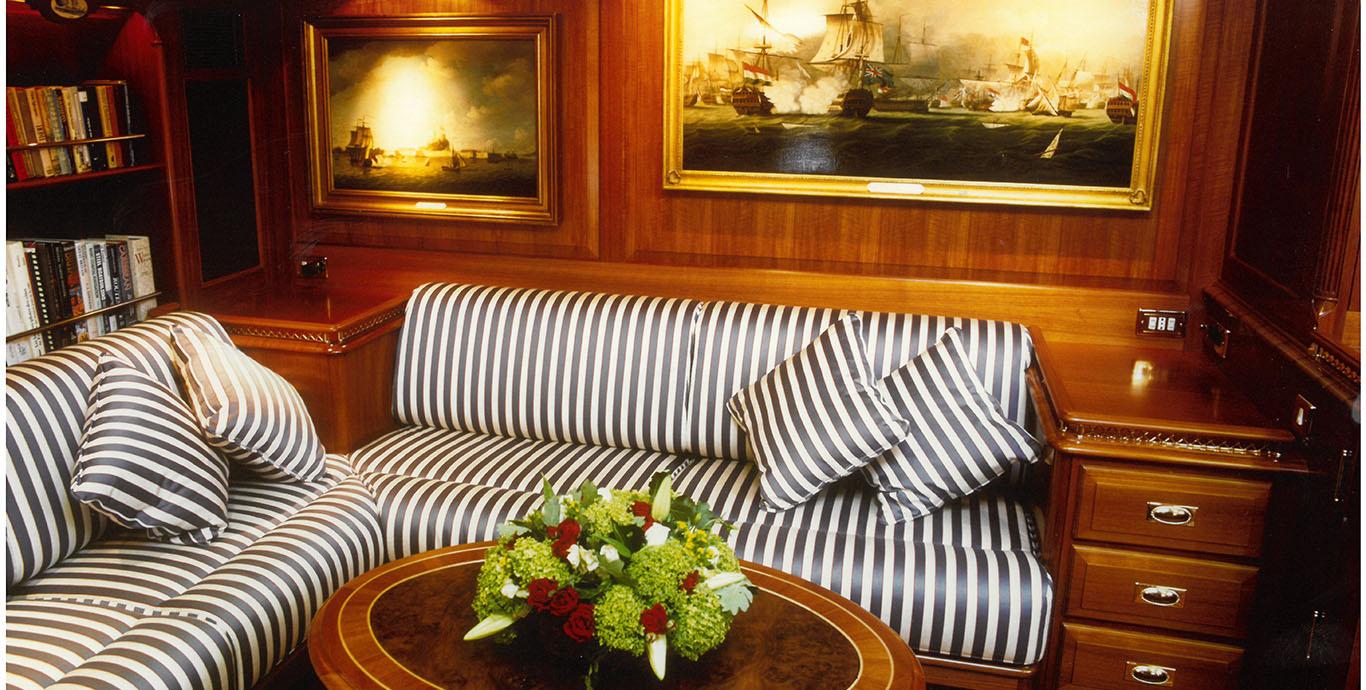 Aboard ANAKENA a 132ft (40.3m) luxury sailing yacht , built by ROYAL HUISMAN in 1996