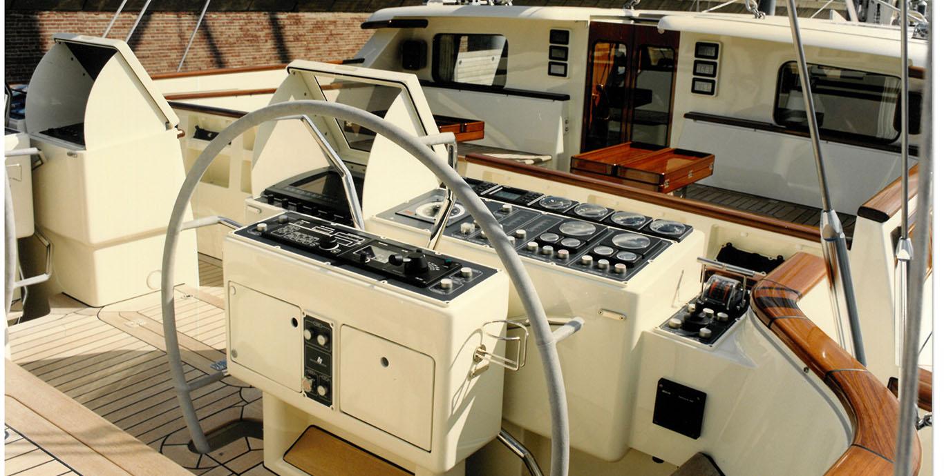 Aboard ANAKENA a 132ft (40.3m) luxury sailing yacht , built by ROYAL HUISMAN in 1996