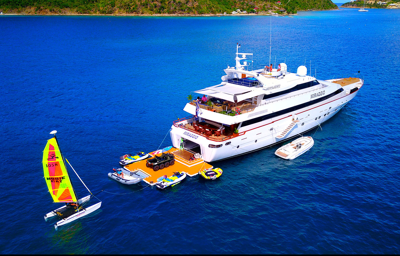 Aboard MIRAGGIO a 134ft (41.02m) luxury motor yacht , built by SIAR MOSCHINI in 1988