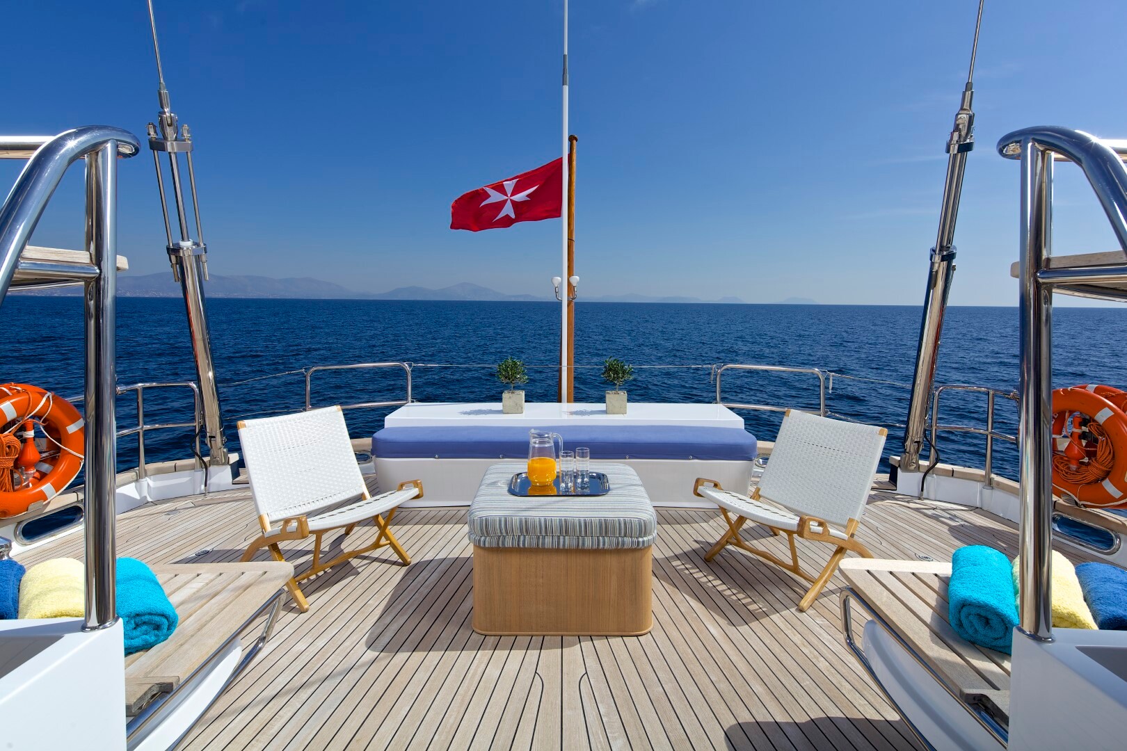 Aboard ALLURE A a 133ft (40.54m) luxury sailing yacht , built by STERLING YACHTING in 1994