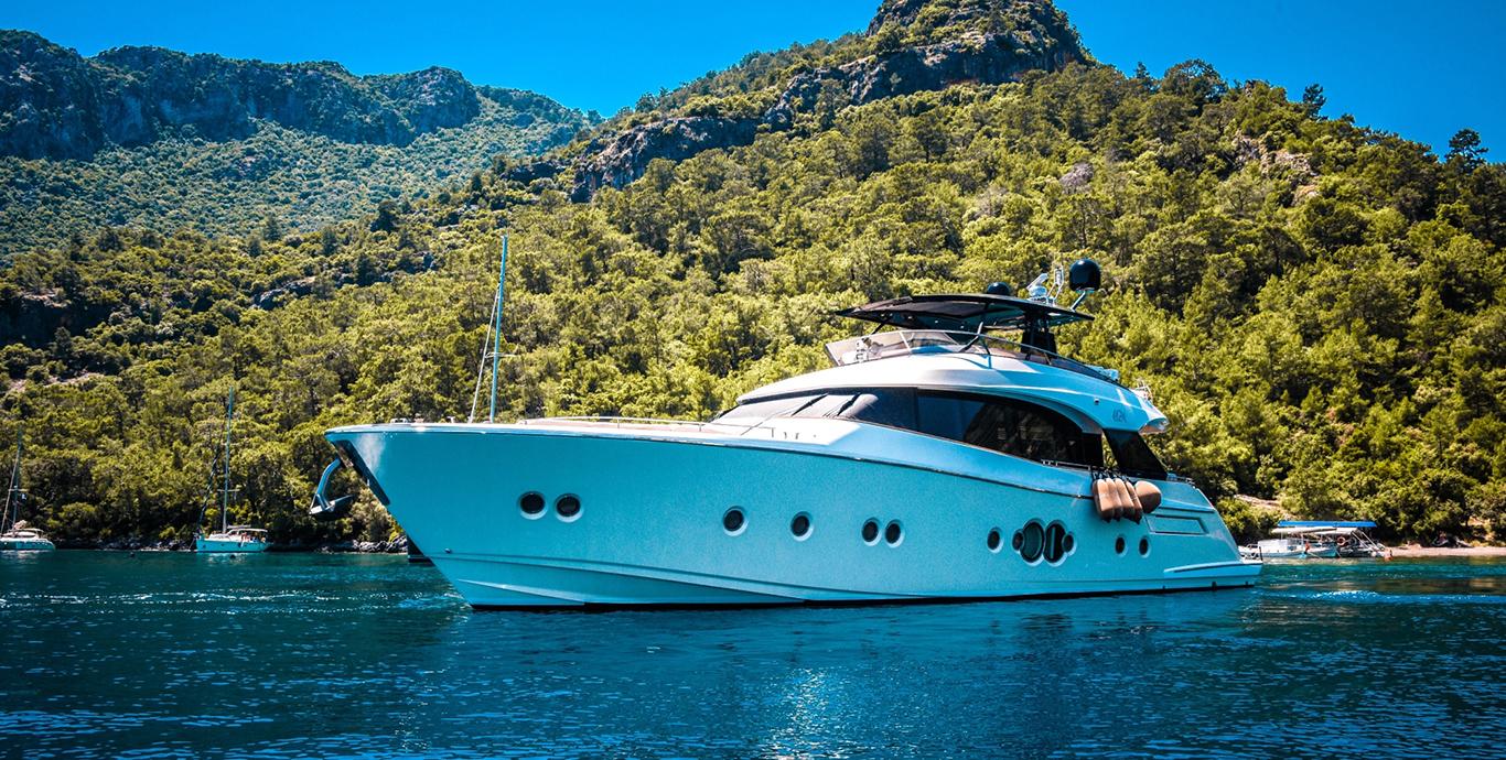 Aboard MAI a 75ft (23.04m) luxury motor yacht , built by MONTE CARLO YACHTS in 2013