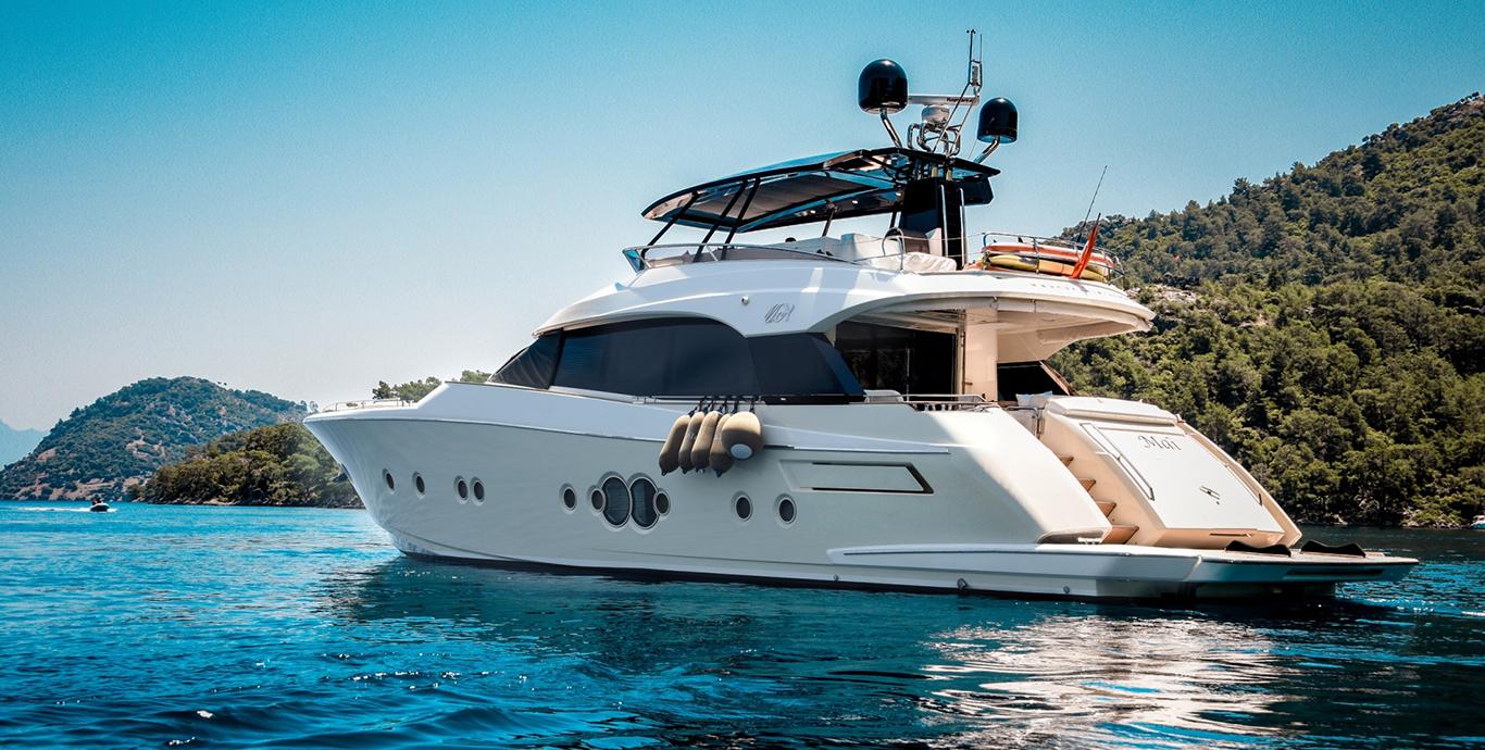 Aboard MAI a 75ft (23.04m) luxury motor yacht , built by MONTE CARLO YACHTS in 2013