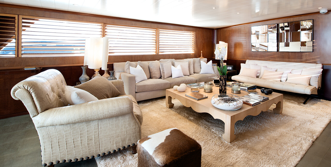 Aboard SIRAHMY a 141ft (43m) luxury motor yacht , built by BENETTI in 1981