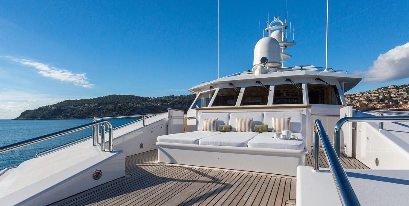 Aboard LORETTA a 141ft (43m) luxury motor yacht , built by FEADSHIP in 1993