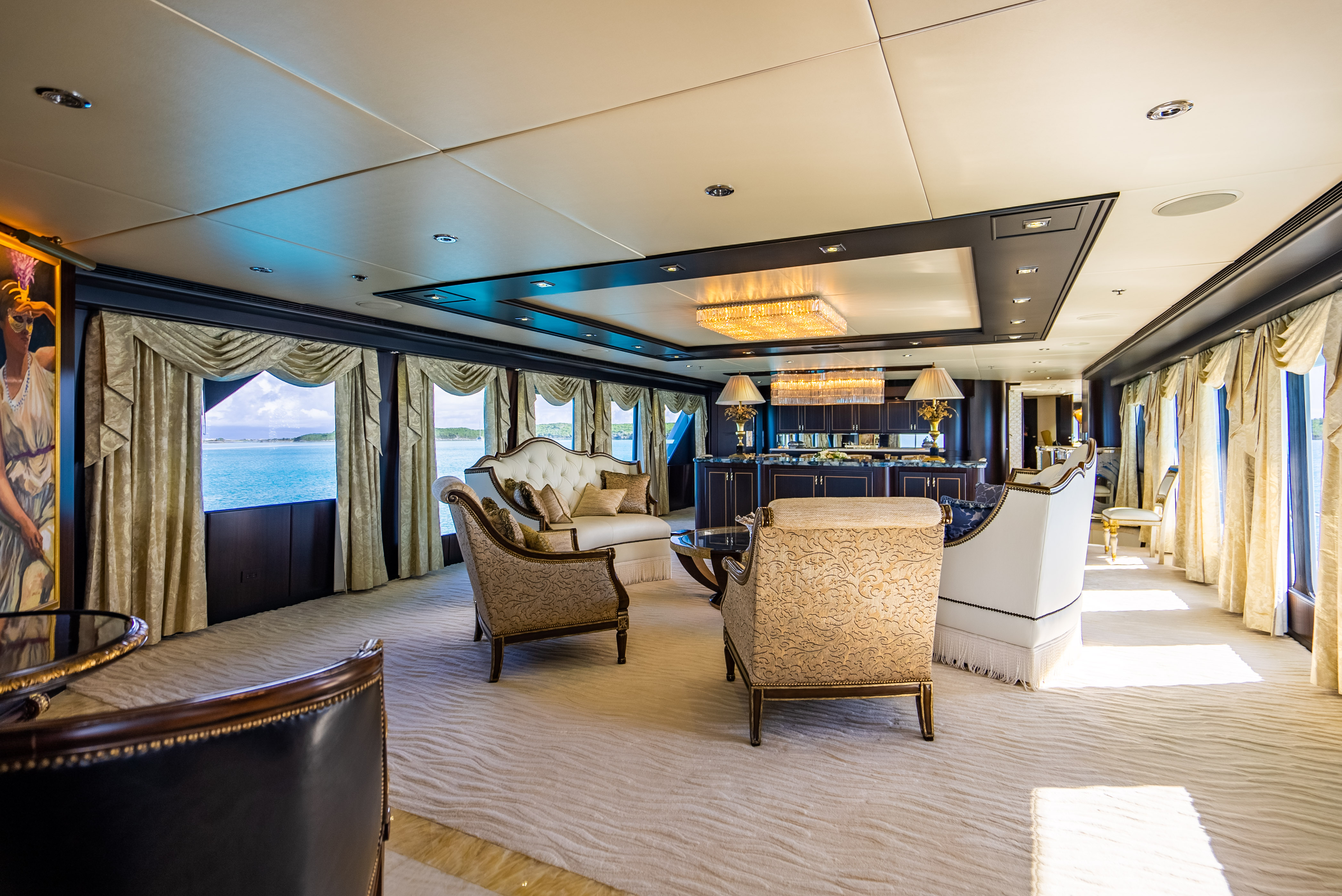 Aboard GRADE I a 142ft (43.28m) luxury motor yacht for Sale & Charter available with Fraser Yachts, built by CHRISTENSEN in 1995