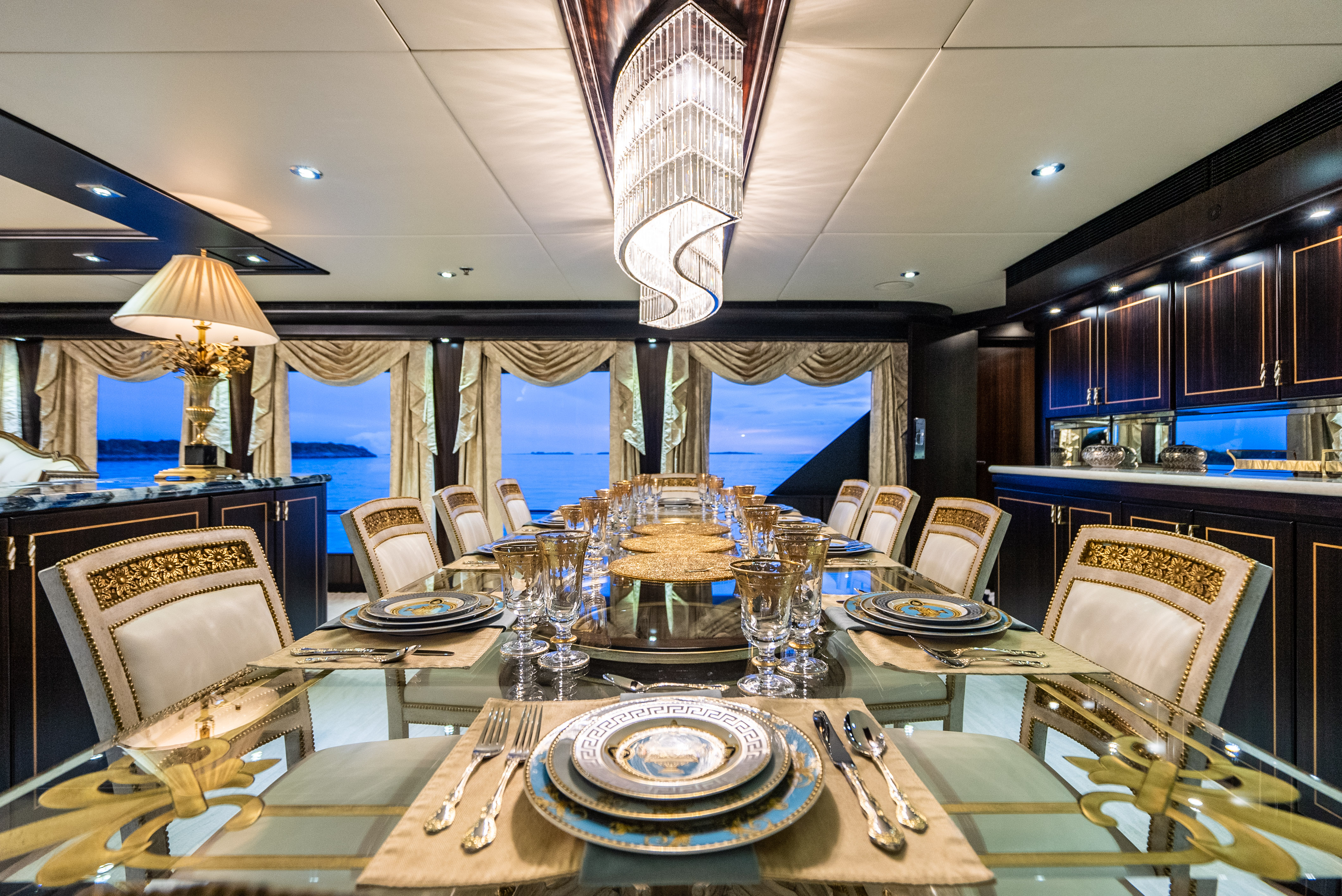 Aboard GRADE I a 142ft (43.28m) luxury motor yacht for Sale & Charter available with Fraser Yachts, built by CHRISTENSEN in 1995