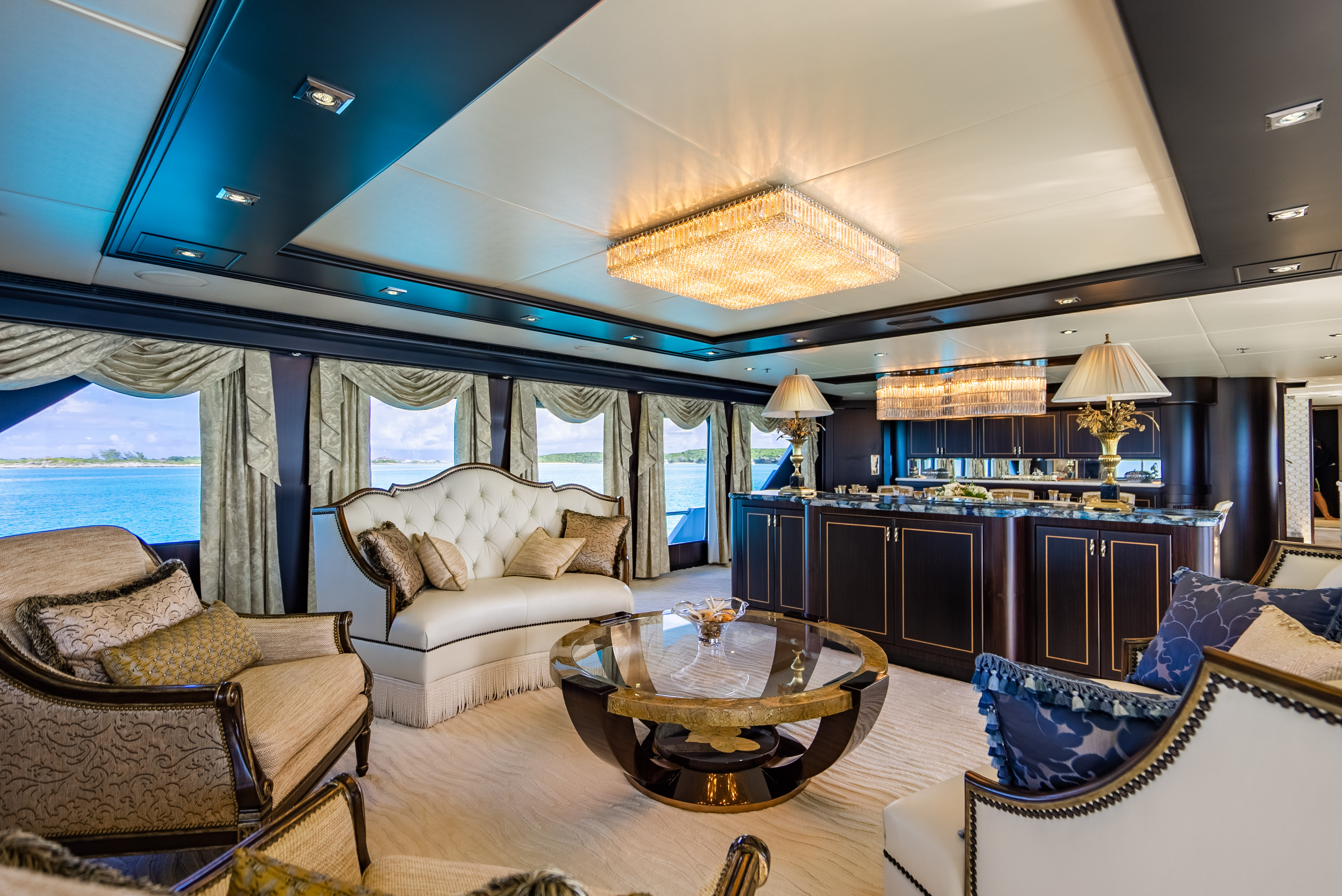 Aboard GRADE I a 142ft (43.28m) luxury motor yacht for Sale & Charter available with Fraser Yachts, built by CHRISTENSEN in 1995